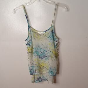 Millau Women's Size XS Vibrant Blue and Yellow Camisole. Beach